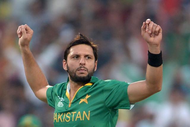 Shahid Afridi contributed with both bat and ball, scoring 49 and taking two wickets. (AFP)