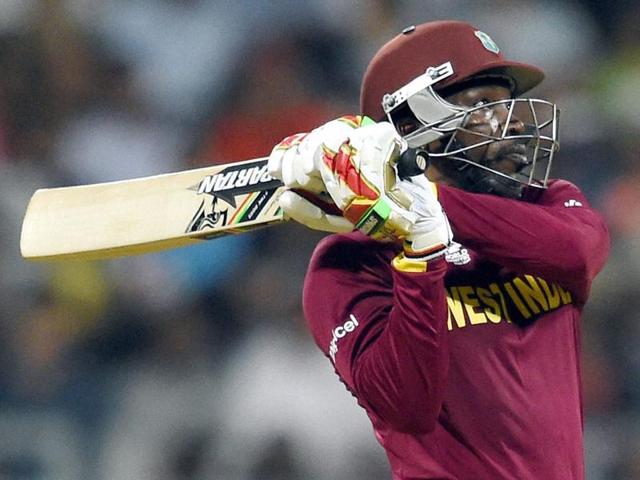 West Indies’ Chris Gayle in action during a ICC WT20 match against England. (PTI Photo) West Indies’ Chris Gayle in action during a ICC WT20 match against England. (PTI Photo)