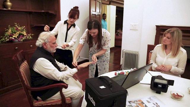 Describing him as a “hugely important figure in world politics”, the museum said the Indian Prime Minister had given the museum’s team of artists and experts a sitting at his residence in New Delhi earlier this year. (PTI) Describing him as a “hugely important figure in world politics”, the museum said the Indian Prime Minister had given the museum’s team of artists and experts a sitting at his residence in New Delhi earlier this year. (PTI)