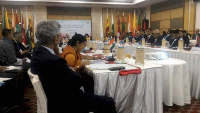 Sushma Swaraj speaking at the 37th ministerial meeting of SAARC in Nepal's Pokhara on Thursday. (PTI) Sushma Swaraj speaking at the 37th ministerial meeting of SAARC in Nepal's Pokhara on Thursday. (PTI)