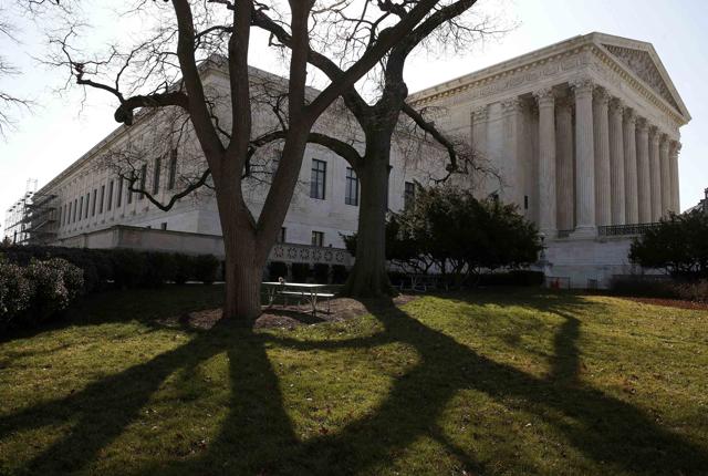 The US Supreme Court building is seen in Washington. (REUTERS)