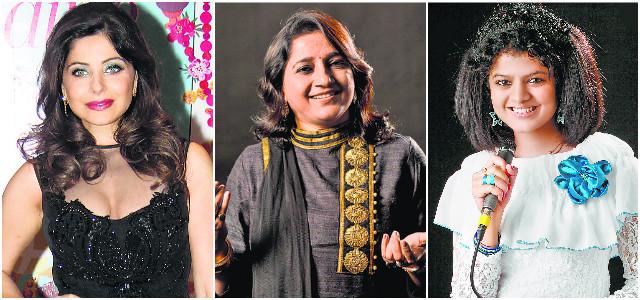 Kanika Kapoor, Kavita Seth and Palak Mucchal. (HT Photos) Kanika Kapoor, Kavita Seth and Palak Mucchal. (HT Photos)