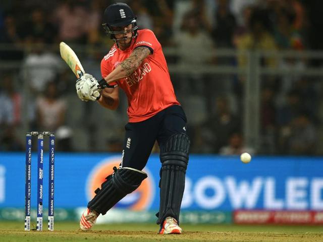 England's Jason Roy plays a shot. Roy’s blistering start set the tone for England’s successful chase. (AFP) England's Jason Roy plays a shot. Roy’s blistering start set the tone for England’s successful chase. (AFP)