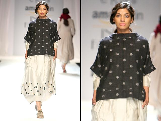Monochromes ruled Eka’s runway. (Raajeesh Kashyap/Hindustan Times)