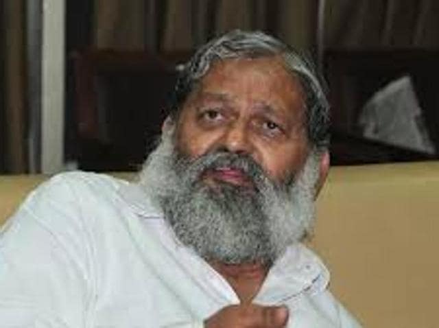 Haryana minister Anil Vij (HT File Photo) Haryana minister Anil Vij (HT File Photo)