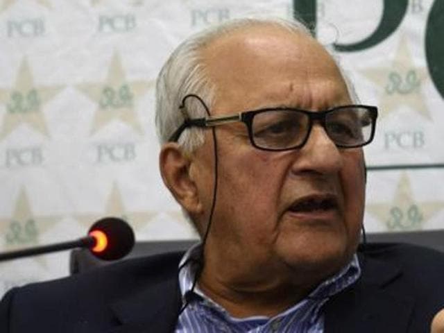 Pakistan Cricket Board (PCB) chairman Shaharyar Khan speaks during a press conference in Lahore. (AFP Photo) Pakistan Cricket Board (PCB) chairman Shaharyar Khan speaks during a press conference in Lahore. (AFP Photo)
