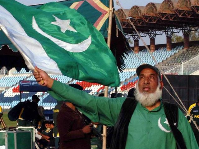 Abdul Jalil who waves the Pakistani flag during every match the Pak cricket team plays would be missing out on the Indo-Pak encounter for the first time since 1998. (AP file photo) Abdul Jalil who waves the Pakistani flag during every match the Pak cricket team plays would be missing out on the Indo-Pak encounter for the first time since 1998. (AP file photo)