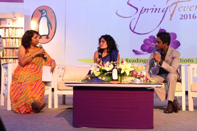HT’s Poonam Saxena in conversation with Rituparna Chatterjee and Nawazuddin Siddiqui. (HT Photo)