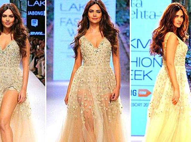 Esha Gupta during a fashion show in Mumbai. (AFP) Esha Gupta during a fashion show in Mumbai. (AFP)