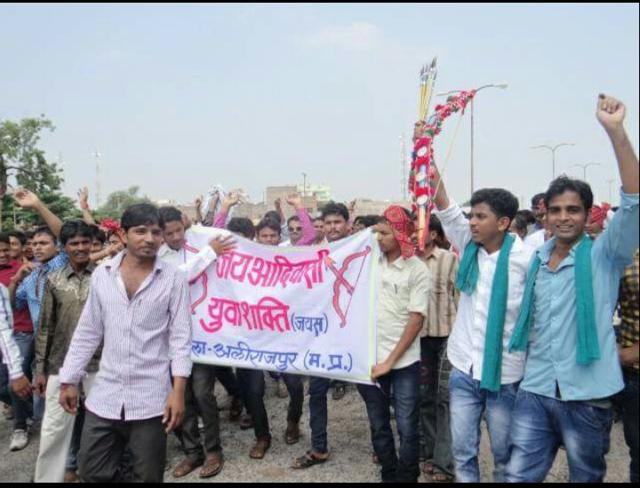 JAYS activists stage a march in Indore. (HT Photo) JAYS activists stage a march in Indore. (HT Photo)