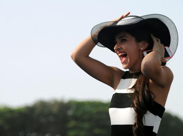 Actor Tara Sharma poses as she attends a 'Polo Cup' event in Mumbai. (AFP) 