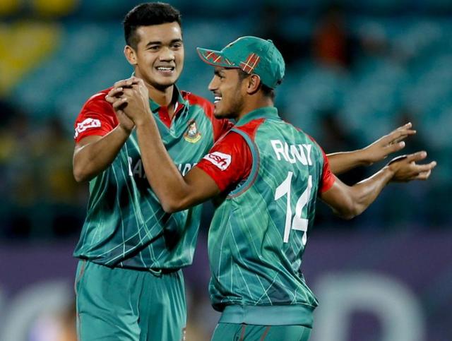 Bangladesh cricketer Taskin Ahmed reacts after the dismissal of Pakistan batsman Umar Akmal during the Asia Cup T20 match between Bangladesh and Pakistan. (AFP) Bangladesh cricketer Taskin Ahmed reacts after the dismissal of Pakistan batsman Umar Akmal during the Asia Cup T20 match between Bangladesh and Pakistan. (AFP)