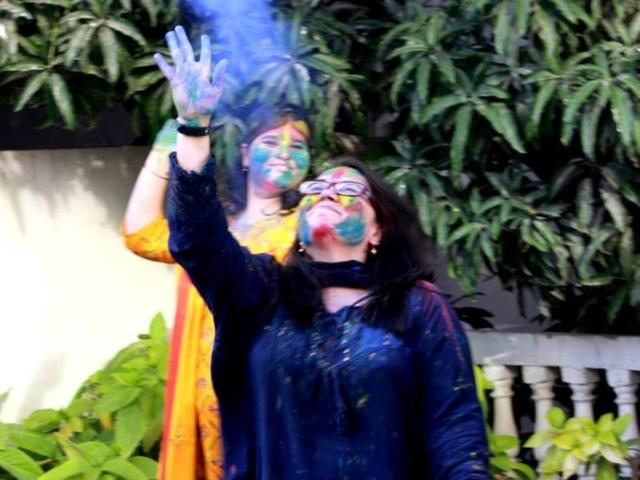 A Holi party in Karachi, Pakistan A Holi party in Karachi, Pakistan