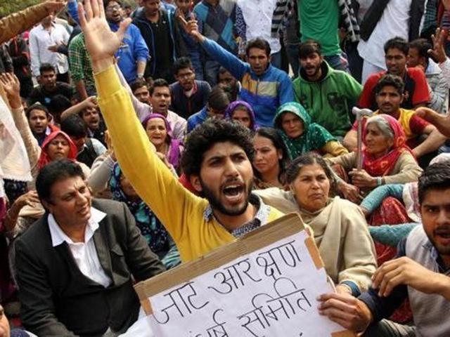 The BJP governments, both at the Centre and in Haryana are in a quandary over the Jat reservation issue ever since the Supreme Court set aside the grant of reservation under other backward classes (OBC) to Jats of Haryana, HP, Delhi, Uttar Pradesh, Uttarakhand, Madhya Pradesh, Bihar, Gujarat, Bharatpur and Dholpur districts of Rajasthan. (HT Photo) The BJP governments, both at the Centre and in Haryana are in a quandary over the Jat reservation issue ever since the Supreme Court set aside the grant of reservation under other backward classes (OBC) to Jats of Haryana, HP, Delhi, Uttar Pradesh, Uttarakhand, Madhya Pradesh, Bihar, Gujarat, Bharatpur and Dholpur districts of Rajasthan. (HT Photo)