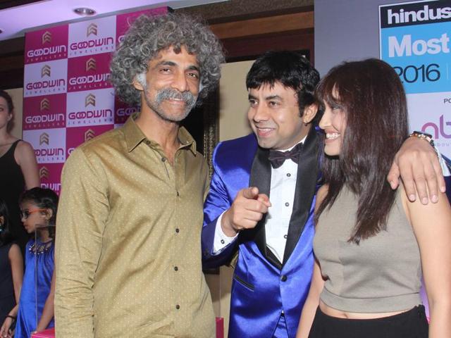 Makarand Deshpande poses for the camera during Hindustan Times Most Stylish Awards 2016. (Pramod Thakur/HT Photo) 