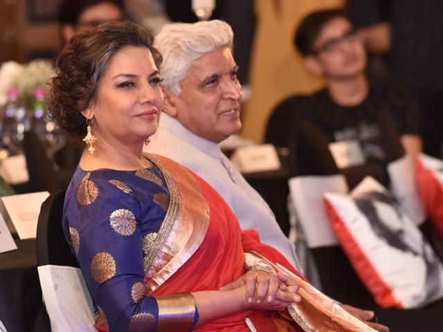 Shabana Azmi and Javed Akhtar at HT Most Stylish Awards 2016. (Pratham Gokhale/HT Photo) 