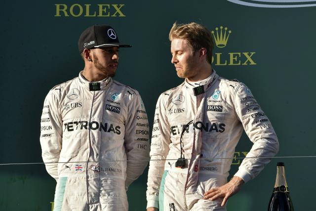 Nico Rosberg (R) could well offer Lewis Hamilton a genuine fight for the title this season. (AFP) Nico Rosberg (R) could well offer Lewis Hamilton a genuine fight for the title this season. (AFP)