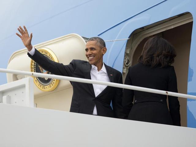 President Barack Obama boards Air Force One, Sunday, March 20, 2016, at Andrews Air Force Base, Md. Obama and his family are traveling to Cuba, the first U.S. president to visit the island in nearly 90 years. (AP Photo) President Barack Obama boards Air Force One, Sunday, March 20, 2016, at Andrews Air Force Base, Md. Obama and his family are traveling to Cuba, the first U.S. president to visit the island in nearly 90 years. (AP Photo)