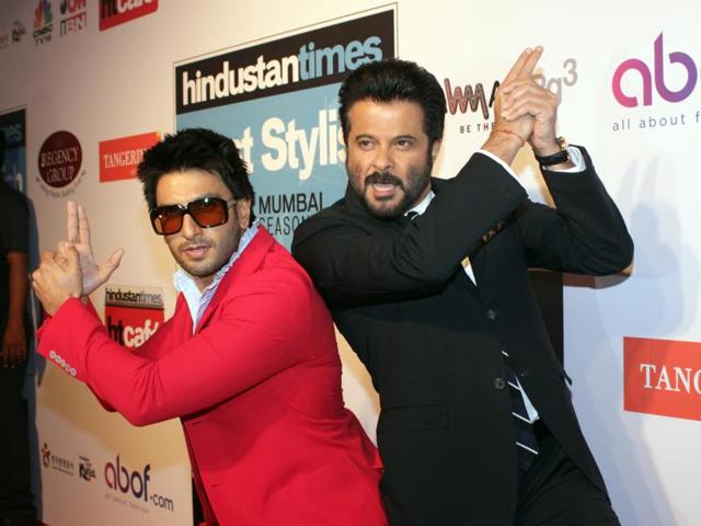 Ranveer Singh and Anil Kapoor were out of anyone’s control at the Hindustan Times Most Stylish Awards 2016 on Sunday. (Shakti Yadav/ Hindustan Times) 