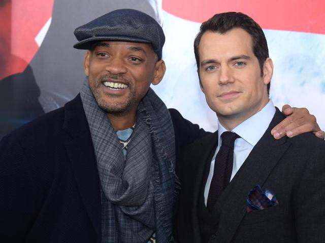 Will Smith and Henry Cavill pose the premiere of Batman V Superman: Dawn of Justice, perhaps indicating a team up in a future DC movie? (Charles Sykes/Invision/AP) Will Smith and Henry Cavill pose the premiere of Batman V Superman: Dawn of Justice, perhaps indicating a team up in a future DC movie? (Charles Sykes/Invision/AP)