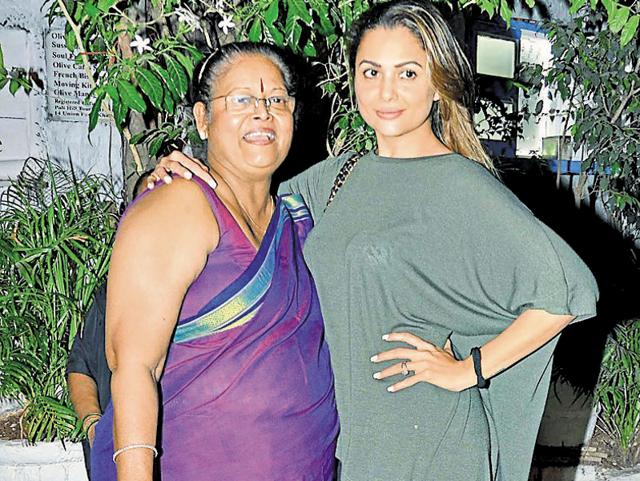 Amrita Arora Ladak was spotted with her mother Joyce Polycarp in Mumbai. (Photo: Yogen Shah)