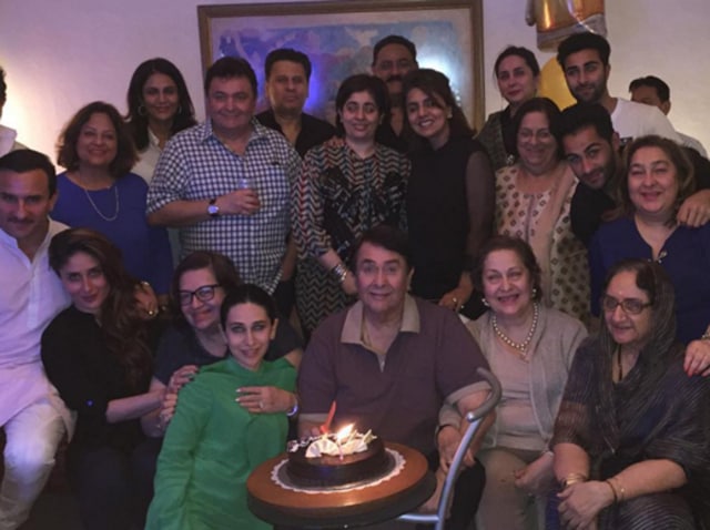 The family that celebrates together... Kapoor khandaan is known for its big lunches and giant celebrations. Kareena and Karisma celebrate dad Randhir’s birthday. 