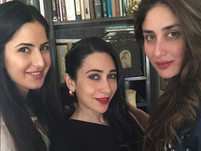 Karisma and Kareena with Katrina Kaif. This picture was before Ranbir and Katrina went their separate ways. 