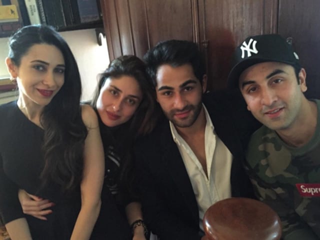 Here the sisters are with cousins Armaan Jain and Ranbir Kapoor. What did we tell you about #sistergoals? 