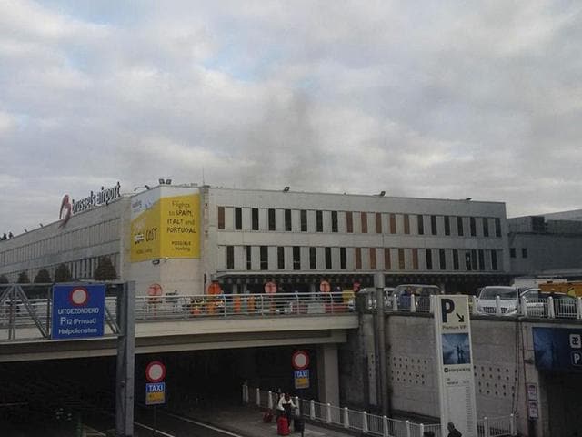 Several people were killed in the explosions that tore through the departure hall of Brussels airport on Tuesday.(Twitter)