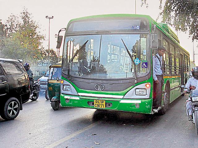 The Delhi Transport Corporation plans to run more buses to Gurgaon from Najafgarh, IGI Airport and New Delhi Railway Station. (HT File) The Delhi Transport Corporation plans to run more buses to Gurgaon from Najafgarh, IGI Airport and New Delhi Railway Station. (HT File)
