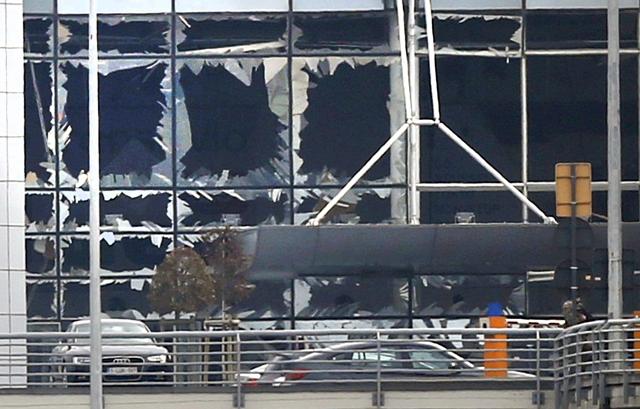 The damaged airport building. (REUTERS) The damaged airport building. (REUTERS)