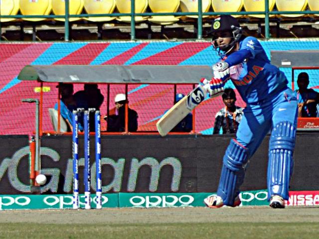 India managed just 90 off their 20 overs. (Shyam Sharma/HT Photo) India managed just 90 off their 20 overs. (Shyam Sharma/HT Photo)
