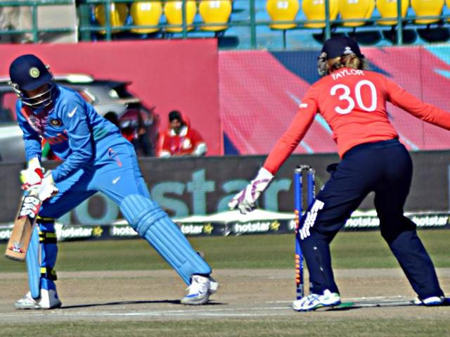 Like in the previous encounter, India’s low total cost them in the end. (Shyam Sharma/HT Photo) Like in the previous encounter, India’s low total cost them in the end. (Shyam Sharma/HT Photo)