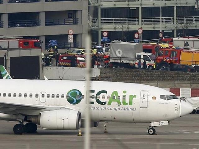 Emergency services (L) at the scene of explosions at Zaventem airport near Brussels. (Reuters) Emergency services (L) at the scene of explosions at Zaventem airport near Brussels. (Reuters)