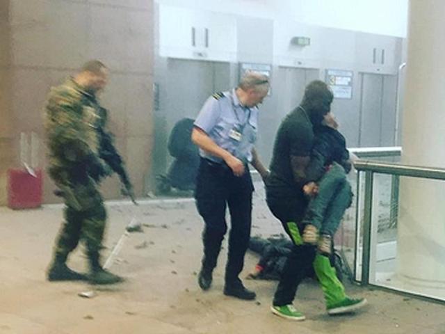 Injured people are seen at the scene of explosions at Zaventem airport near Brussels, Belgium. (Reuters) Injured people are seen at the scene of explosions at Zaventem airport near Brussels, Belgium. (Reuters)