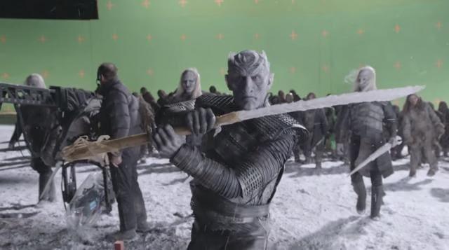 The Night’s King having some fun with his ice sword. (HBO)