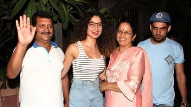 Kangana Ranaut with her family. She has come a long way from being the unwanted female child.