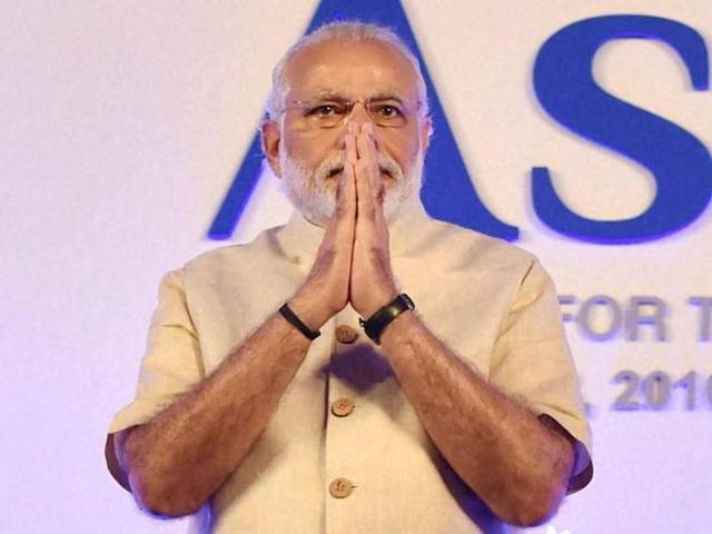 Prime Minister Narendra Modi’s popularity with the middle class India seems to be fading away as the prices have gone up and many promises from the Achhe din portfolio remain undelivered.(PTI)