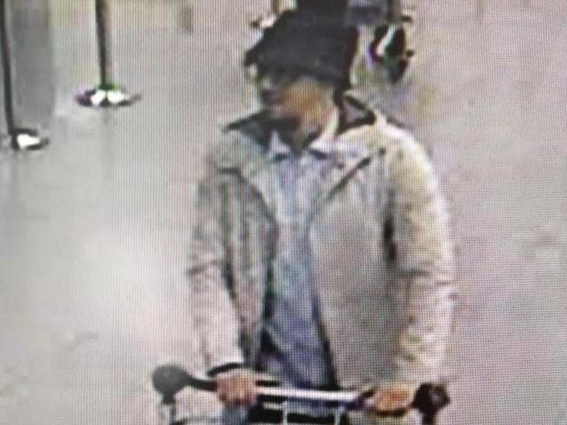 In this image provided by the Belgian Federal Police in Brussels on Tuesday, March 22, 2016 of three men who are suspected of taking part in the attacks at Belgium's Zaventem Airport. The man at right is still being sought by the police. (AP) In this image provided by the Belgian Federal Police in Brussels on Tuesday, March 22, 2016 of three men who are suspected of taking part in the attacks at Belgium's Zaventem Airport. The man at right is still being sought by the police. (AP)