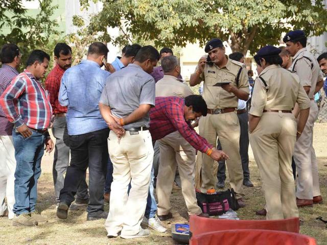 On March 19 police had recovered over 2.7 kg explosives, detonators, wires and a cell phone from a hostel in Ujjain. (HT file) On March 19 police had recovered over 2.7 kg explosives, detonators, wires and a cell phone from a hostel in Ujjain. (HT file)