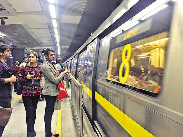 The DMRC and Rapid Metro trains will start at 2:30pm. (HT File) The DMRC and Rapid Metro trains will start at 2:30pm. (HT File)
