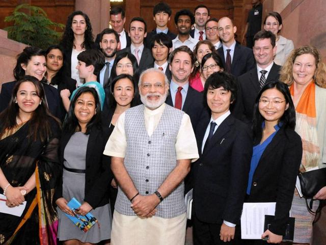 Students From Us Stanford University Interact With Pm Modi Latest News India Hindustan Times