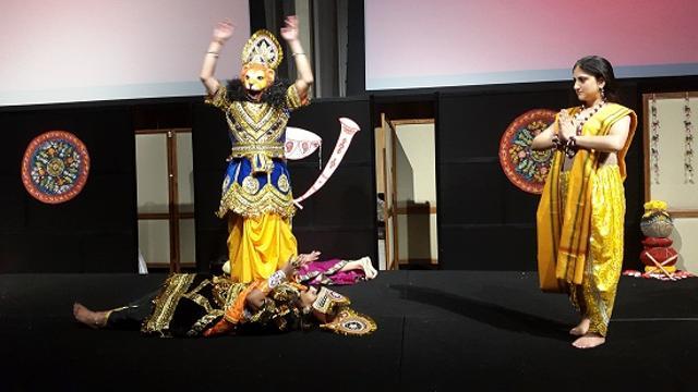 A dance-drama on the origin of Holi was performed by the Darpan Performing Arts group during the celebrations at Canada’s parliament complex. (Indian High Commission) A dance-drama on the origin of Holi was performed by the Darpan Performing Arts group during the celebrations at Canada’s parliament complex. (Indian High Commission)