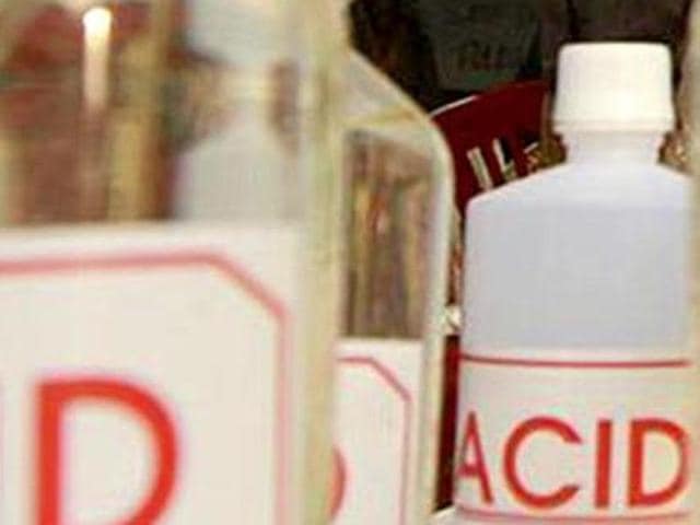 There are only 50 firms licensed to sell acid in the market, still acid is easily available at the grocery shops. (HT Photo) There are only 50 firms licensed to sell acid in the market, still acid is easily available at the grocery shops. (HT Photo)