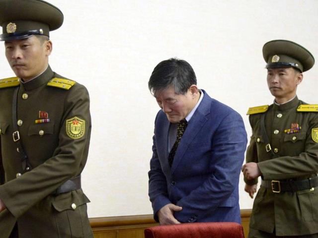A man, who identified himself as Kim Dong Chul, a naturalised US citizen, has admitted to trying to steal military secrets of North Korea. He was paraded in front of media groups in Pyongyang on Friday, March 25, 2016. (REUTERS) A man, who identified himself as Kim Dong Chul, a naturalised US citizen, has admitted to trying to steal military secrets of North Korea. He was paraded in front of media groups in Pyongyang on Friday, March 25, 2016. (REUTERS)