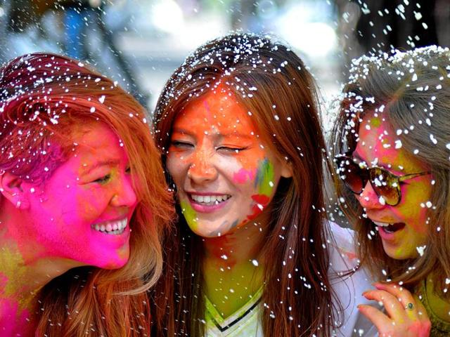 Holi Celebration at Chandigarh. (Karun Sharma/HT Photo )