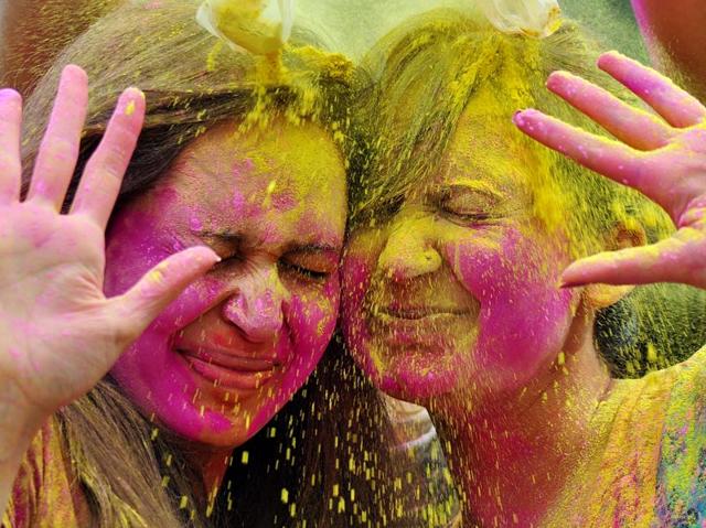 Holi Celebration at Chandigarh. (Karun Sharma/HT Photo )