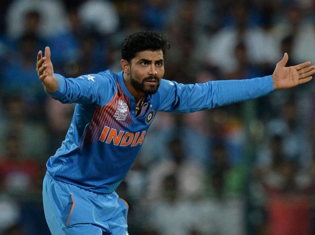 The Indian cricket team celebrates the wicket that led to India’s victory in the World T20 match against Bangladesh at the Chinnaswamy Stadium in Bangalore. (AFP Photo) The Indian cricket team celebrates the wicket that led to India’s victory in the World T20 match against Bangladesh at the Chinnaswamy Stadium in Bangalore. (AFP Photo)