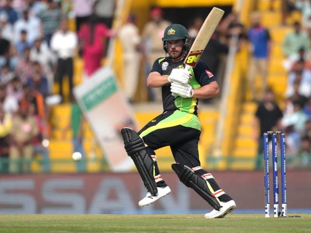 Aaron Finch of Australia play a shot. (Ravi Kumar/HT Photo) Aaron Finch of Australia play a shot. (Ravi Kumar/HT Photo)