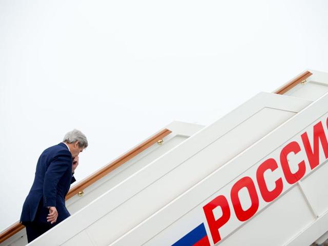 Kerry landed earlier Friday at the still-closed Brussels airport for his brief visit from Moscow, where he said the attacks underscored the urgency of unity in the fight against the Islamic State. (AFP) Kerry landed earlier Friday at the still-closed Brussels airport for his brief visit from Moscow, where he said the attacks underscored the urgency of unity in the fight against the Islamic State. (AFP)